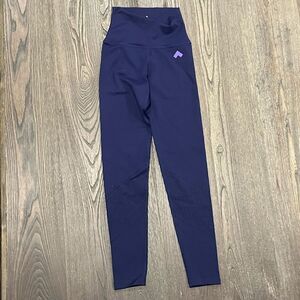 NWT Tonal Leggings High Waist Perforated Panel Pull-On Workout Pants Blue XS